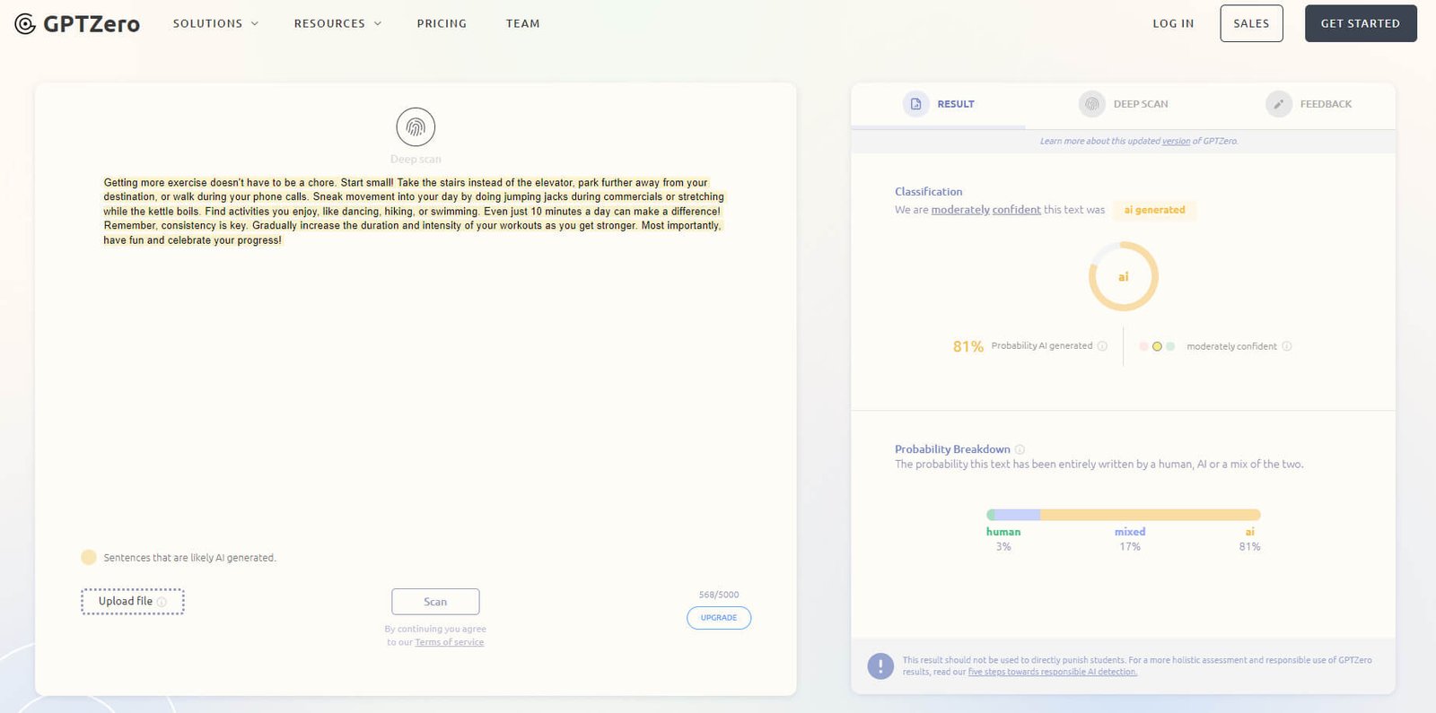 gptzero accuracy test
