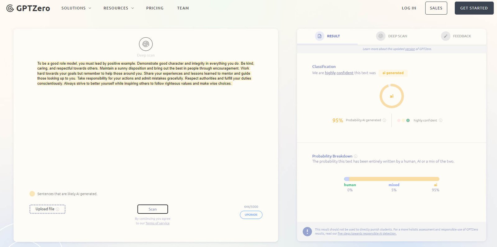 gptzero accuracy test