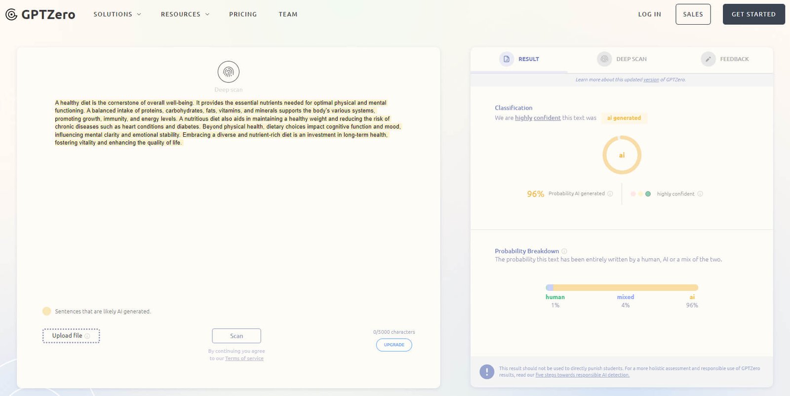 gptzero accuracy test