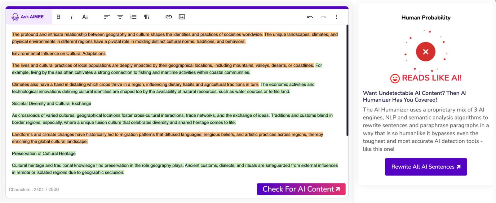 mix sentence structures test