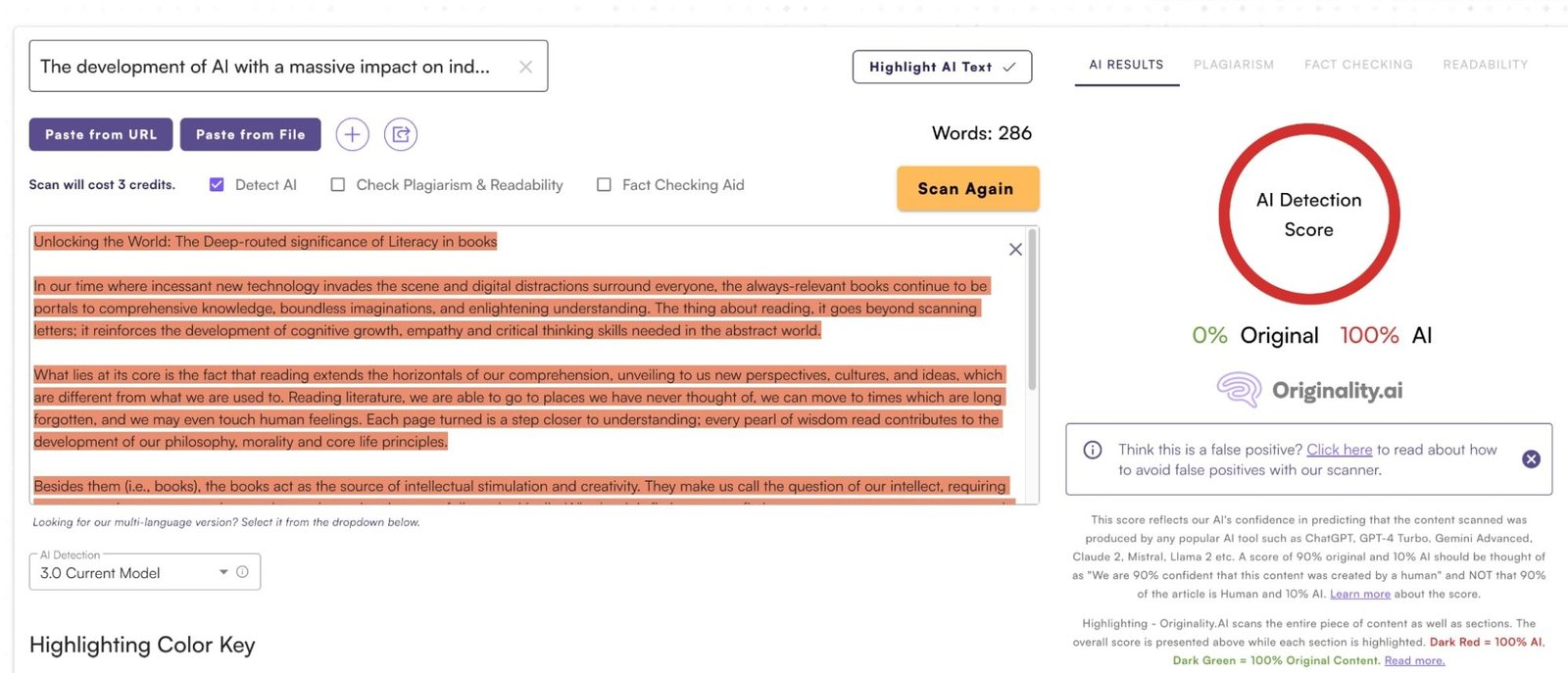 StealthWriter test