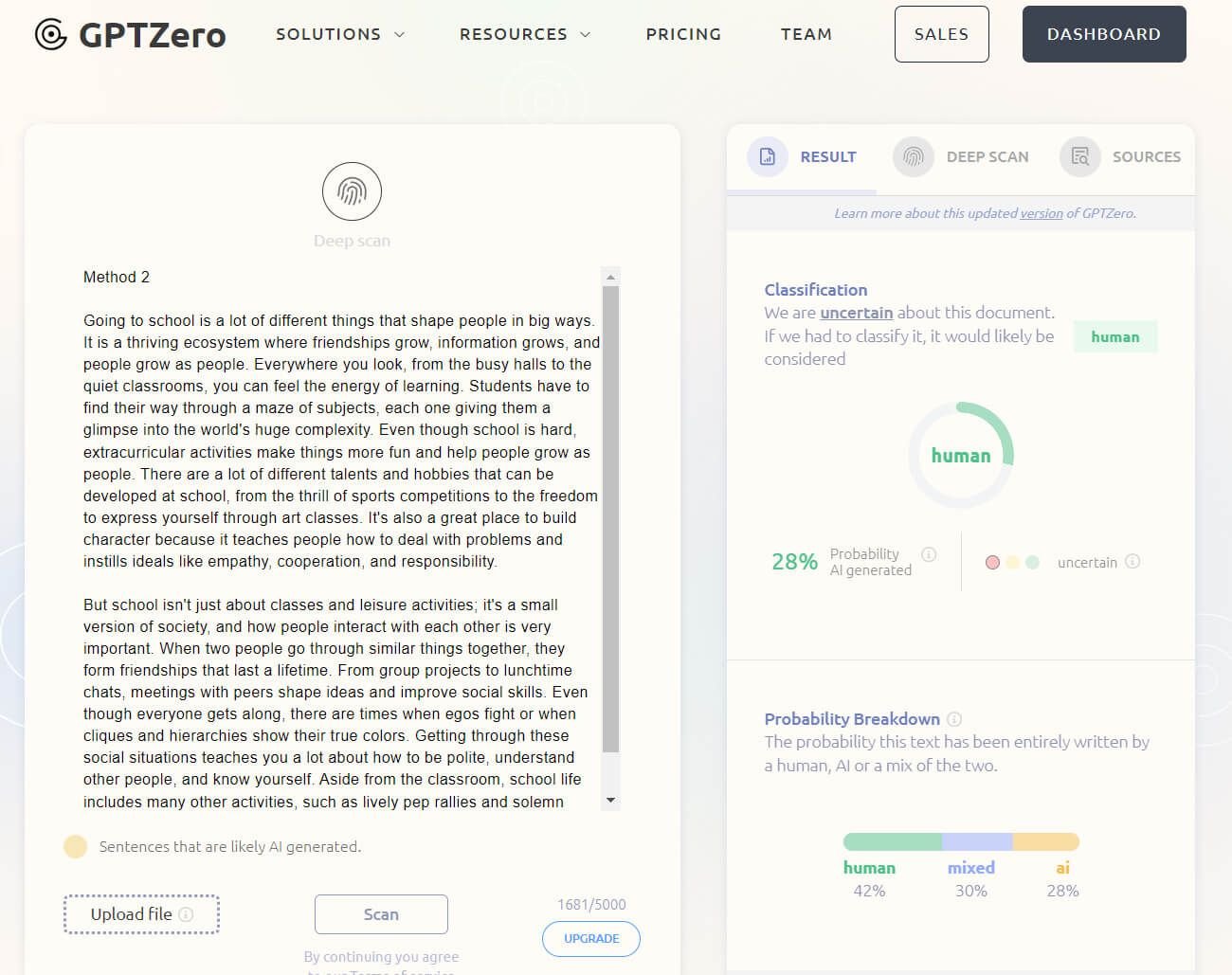 method2 gptzero
